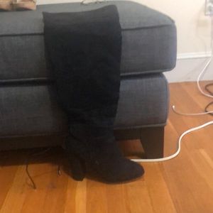 Thigh high boots. Wide